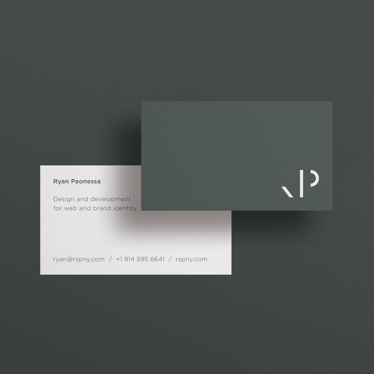 Ryan Paonessa Design Visual Brand Identity – Business Cards