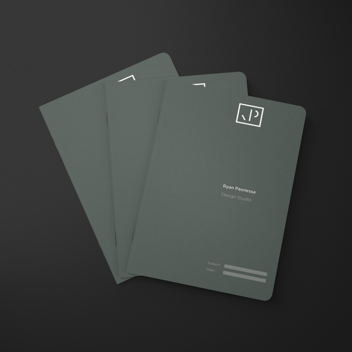 Ryan Paonessa Design Visual Brand Identity – Notebook Design